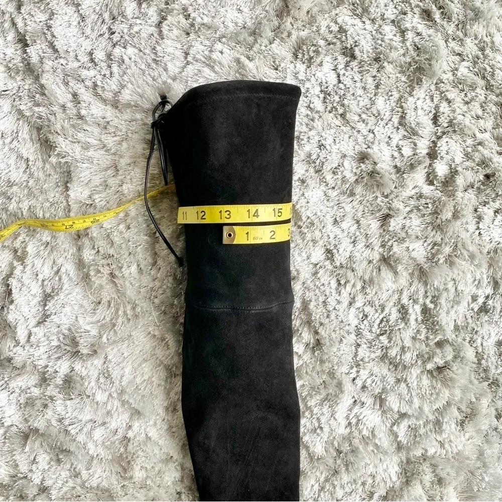 Stuart Weitzman NWT Over-The-Knee Black Suede Boots Size 7